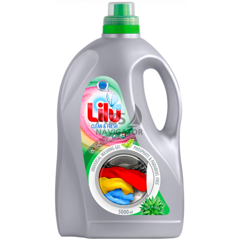 Гель для прання універсальний LILU WASHING GEL UNIVERSAL Aloe Vera, 5л