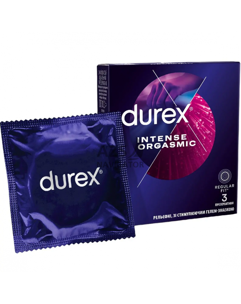 Презервативи латексні зі змазкою Durex Intense Orgasmic № 3