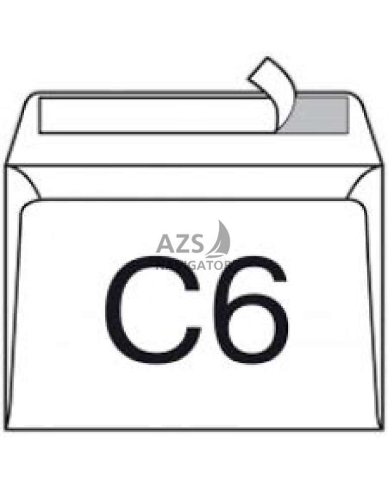 Конверт C6 100шт (0+1) скл, 100 шт