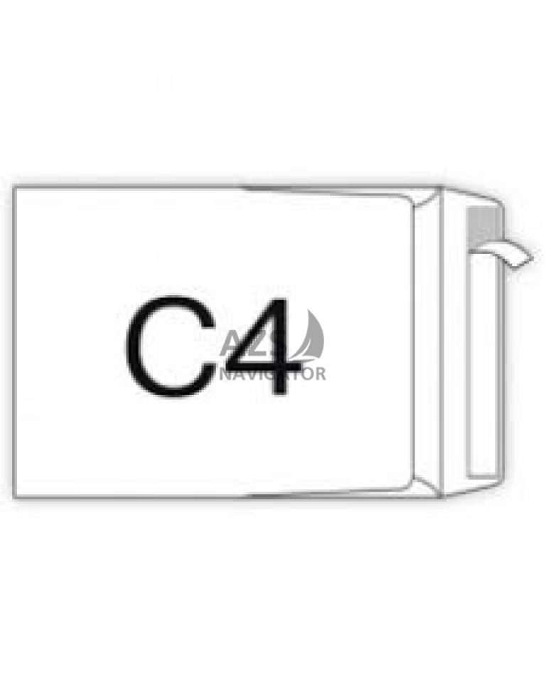Конверт С4 (0+0) скл, бічний клапан, крафт, з розширенням 40мм