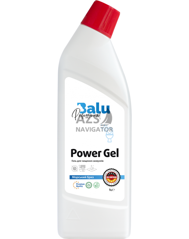 Гель для чищення санвузлів BALU POWER GEL Морський бриз" 1л"