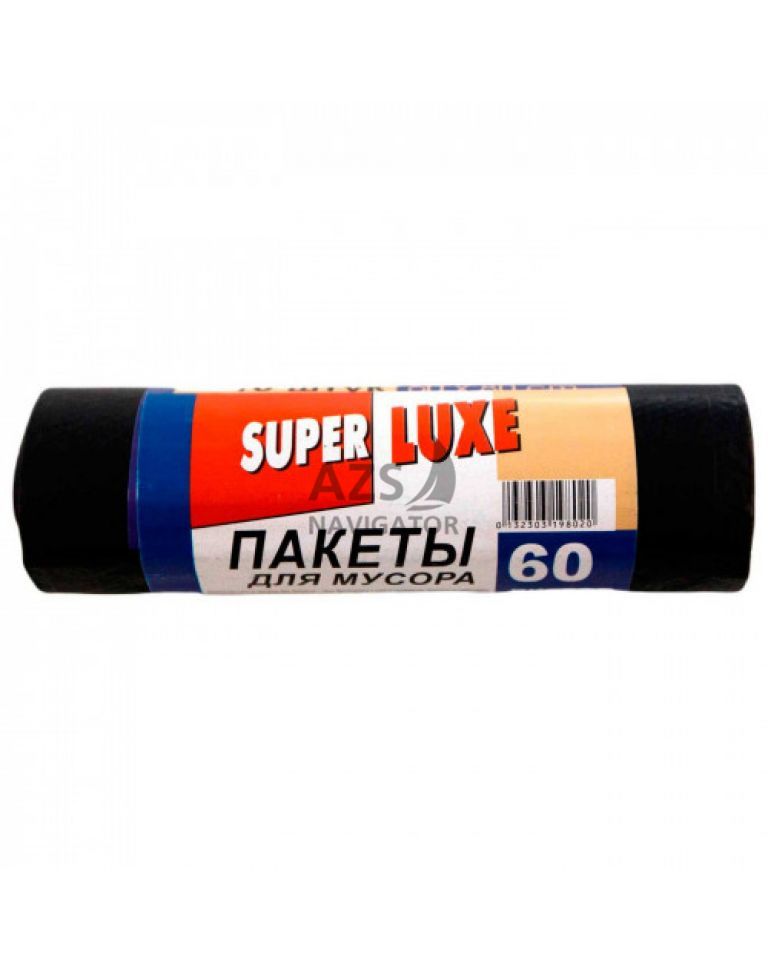 Пакет для смiття п/е 60*75 чорний 60л/20шт
