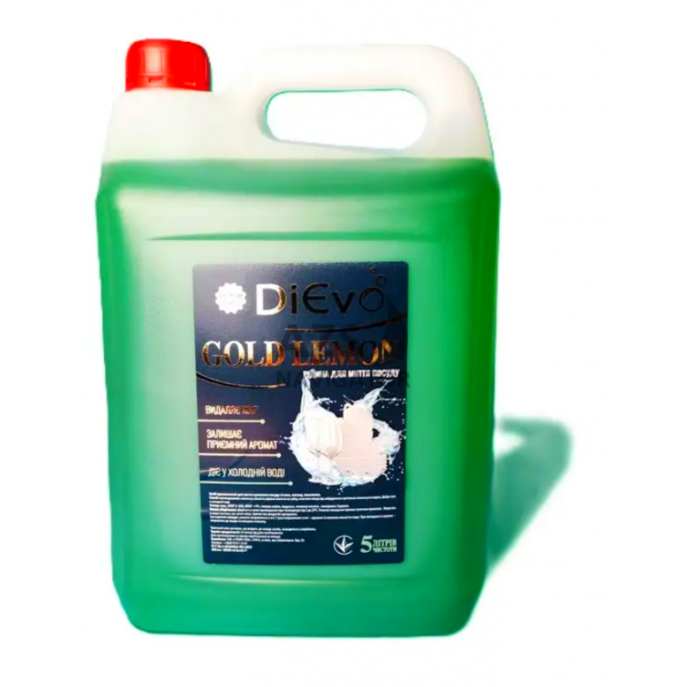 Засіб для миття посуду DiєVo Premium Gold Lemon, 5л