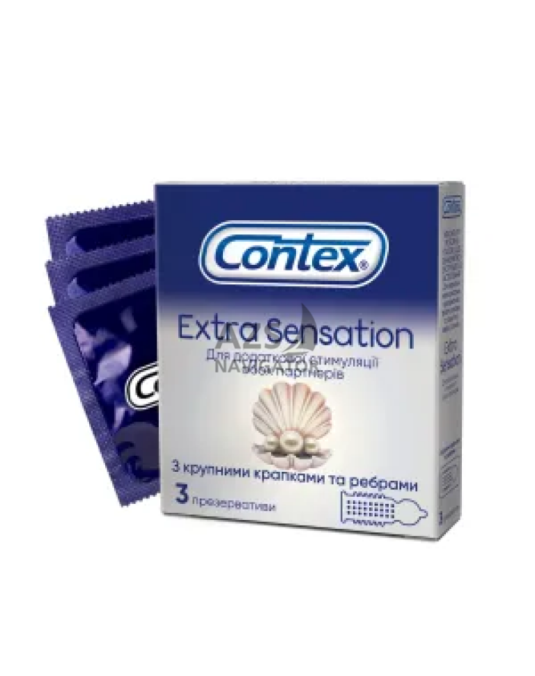 Презервативи латексні з силіконовою змазкою Contex №3 Extra Sensation