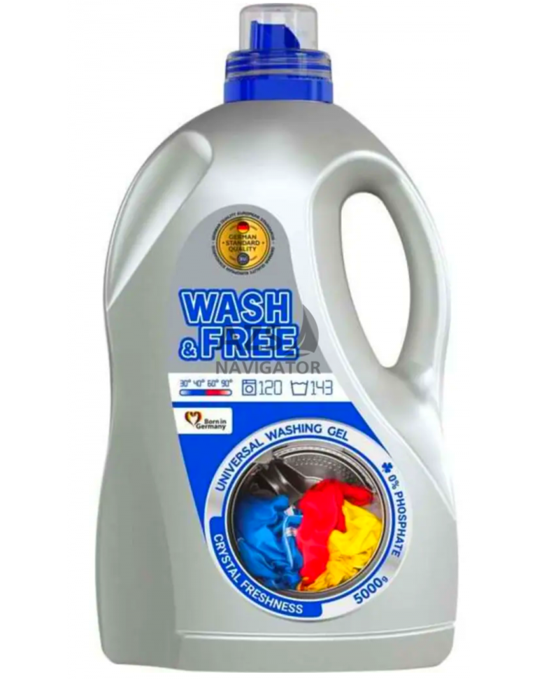 Гель для прання універсальний Wash&Free 5000г