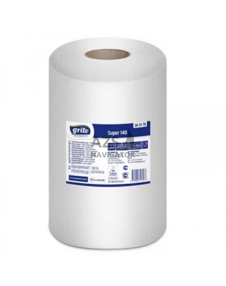 Рушники паперові Grite Super 140, 100% cellulose, 200х132, 444 л, 140 м., 200х3